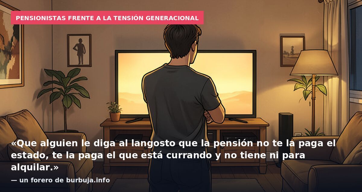 Pensionistas frente a la tensión generacional: «Que alguien le diga al langosto que la pensión no te la paga el estado, te la paga el que está currando y no tiene ni para alquilar.» — un forero de burbuja.info