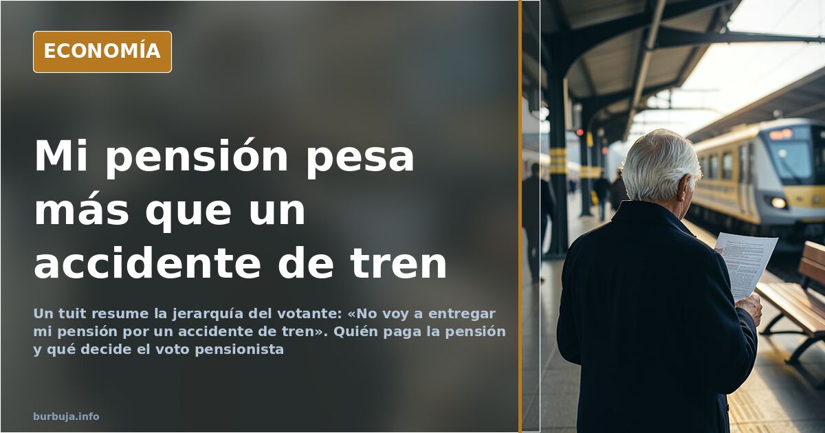 El voto cautivo de la pensión: 20 euros que valen más que un tren