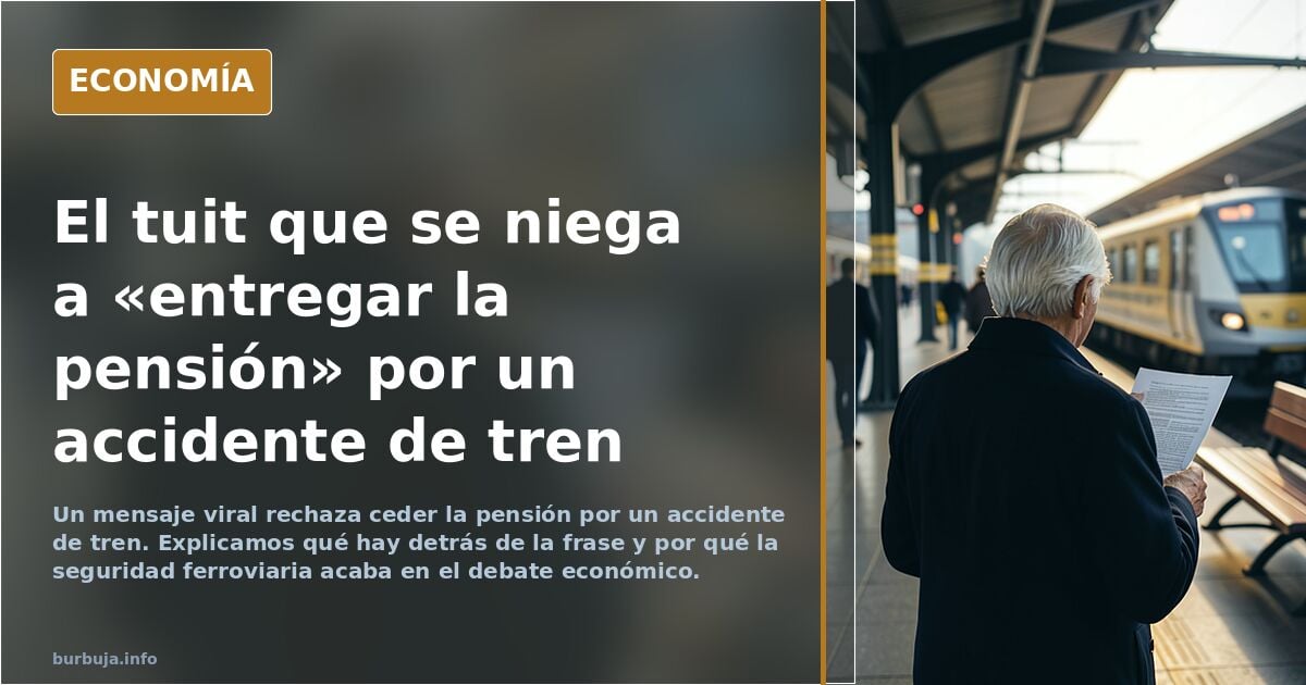 No voy a entregar mi pensión por un accidente de tren