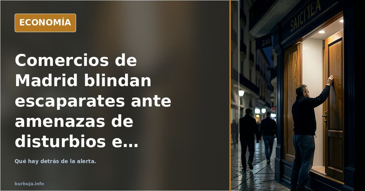 Alerta por disturbios y saqueos en Madrid este fin de semana