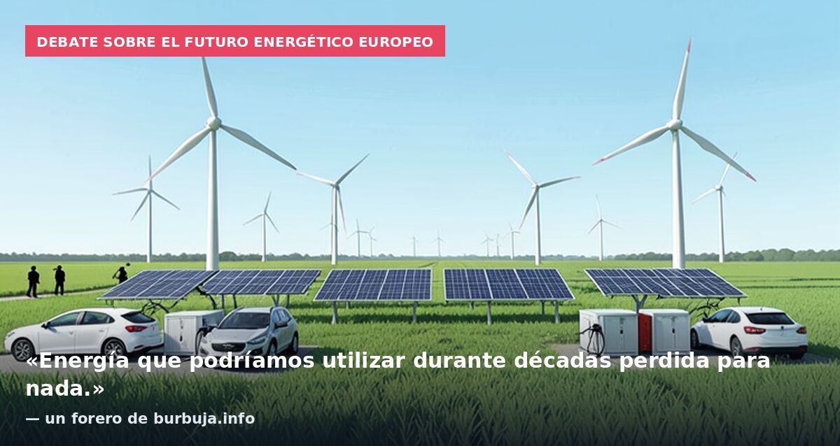 Debate sobre el futuro energético europeo: «Energía que podríamos utilizar durante décadas perdida para nada.» — un forero de burbuja.info