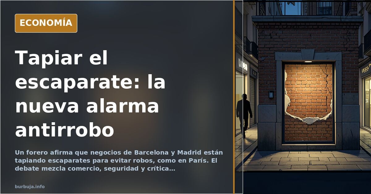 Debate sobre negocios que tapiarían escaparates en Barcelona y Madrid