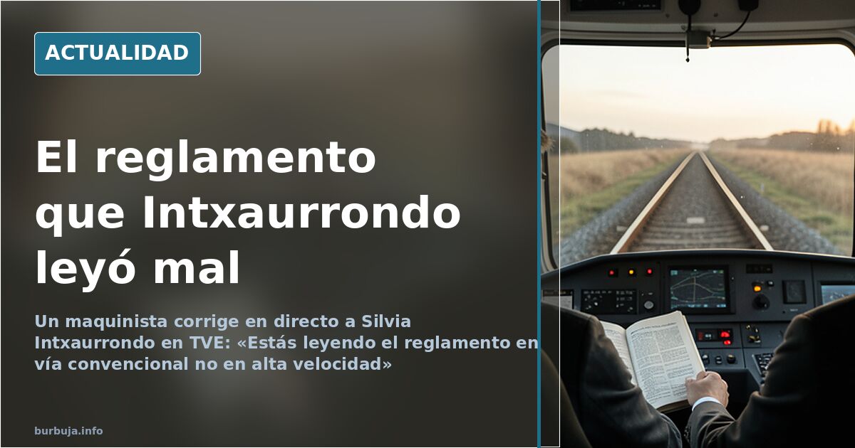 Un maquinista corrige a Intxaurrondo sobre el reglamento en TVE