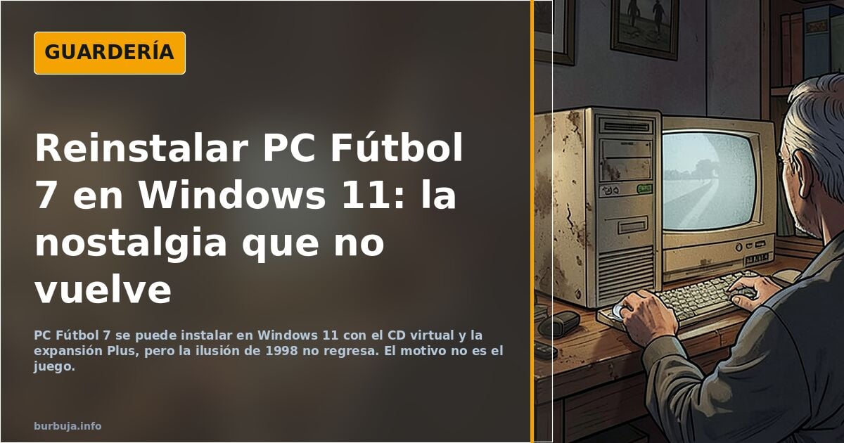 Iba a jugar a PC Fútbol y he acabado deprimido