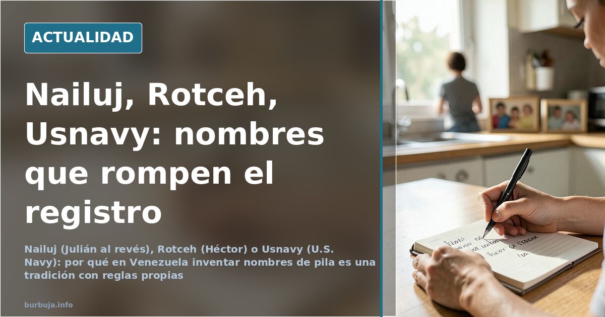 Nailuj, Rotceh y Usnavy: la fábrica venezolana de nombres únicos