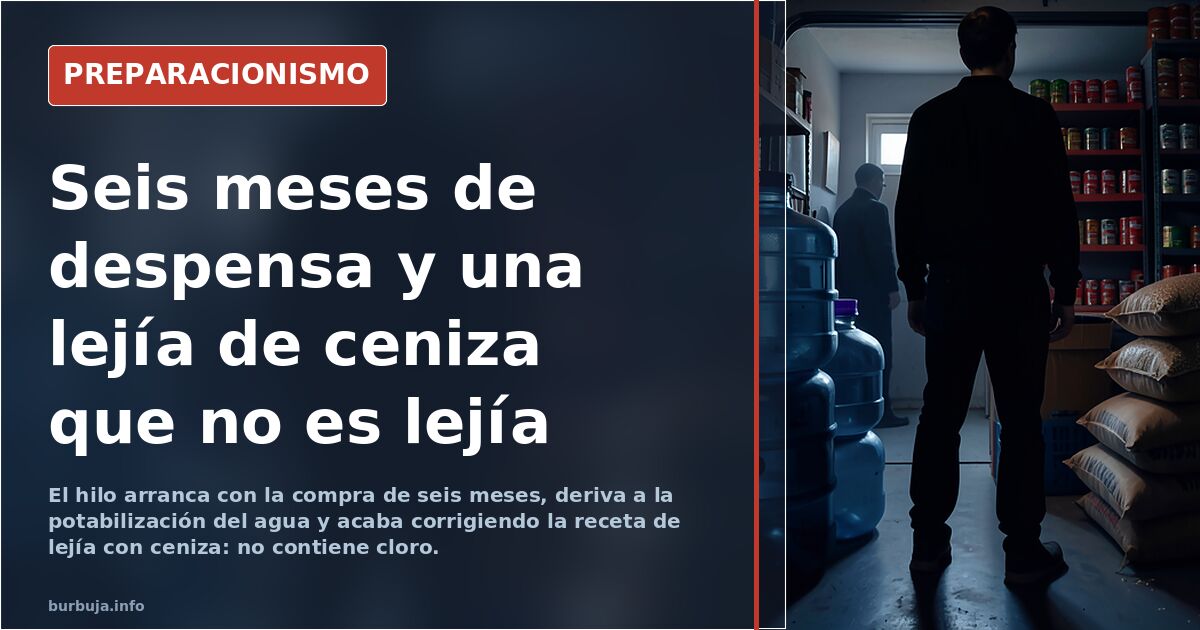 Os vais a reir pero he comprado abastecimiento para, al menos, 6 meses