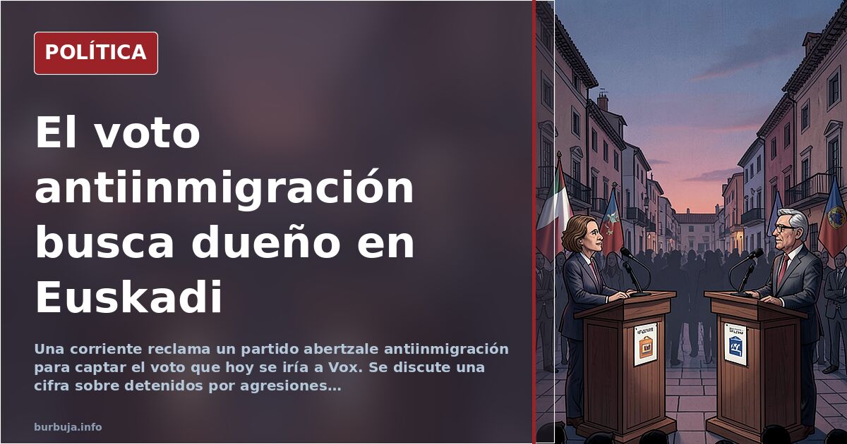 Debate sobre un partido abertzale antiinmigración en Euskadi
