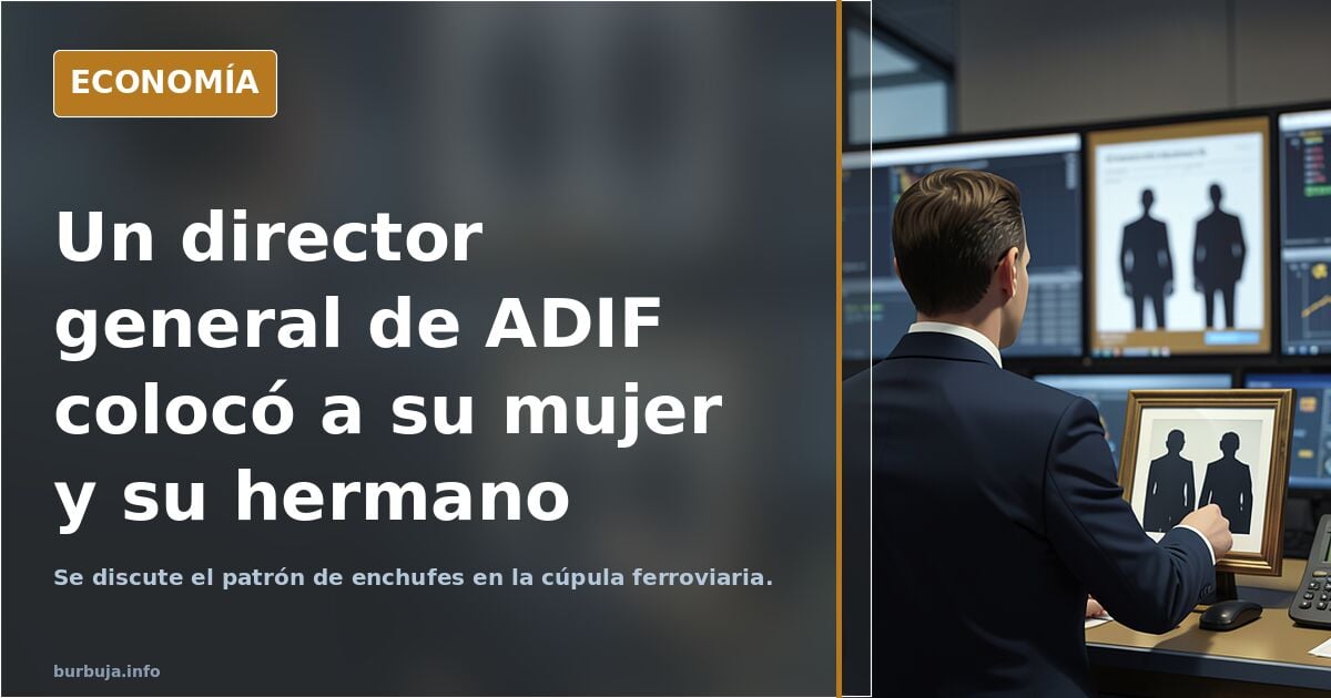 ADIF: un director general colocó a su mujer y su hermano