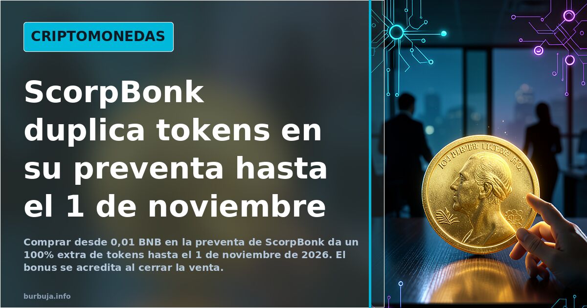 ¡SCORPBONK REGALA UN 100% EXTRA DE TOKENS! ¡DOBLE SCORPBONK HASTA EL 1 DE NOVIEMBRE!