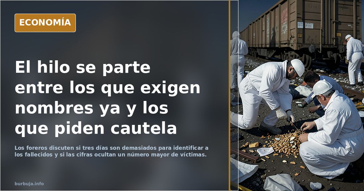 72 horas desde el accidente y solo se han identificado la mitad de los fallecidos.