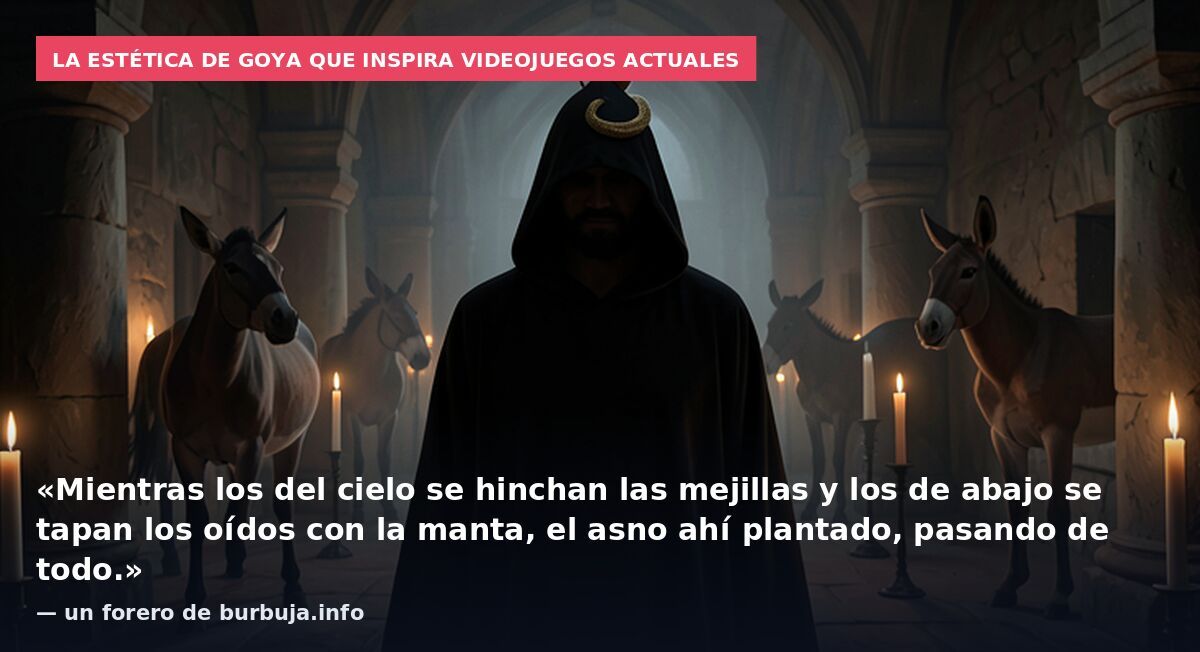 La estética de Goya que inspira videojuegos actuales: «Mientras los del cielo se hinchan las mejillas y los de abajo se tapan los oídos con la manta, el asno ahí plantado, pasando de todo.» — un forero de burbuja.info