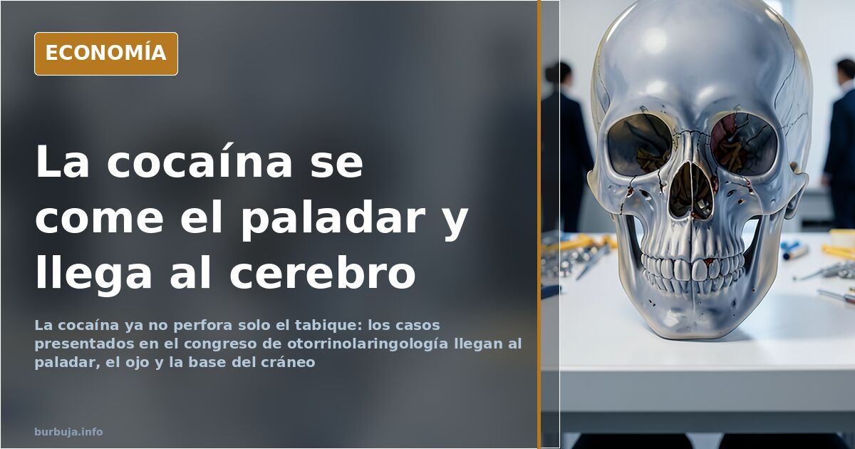La cocaína ya no perfora solo la nariz: llega al paladar y al cráneo