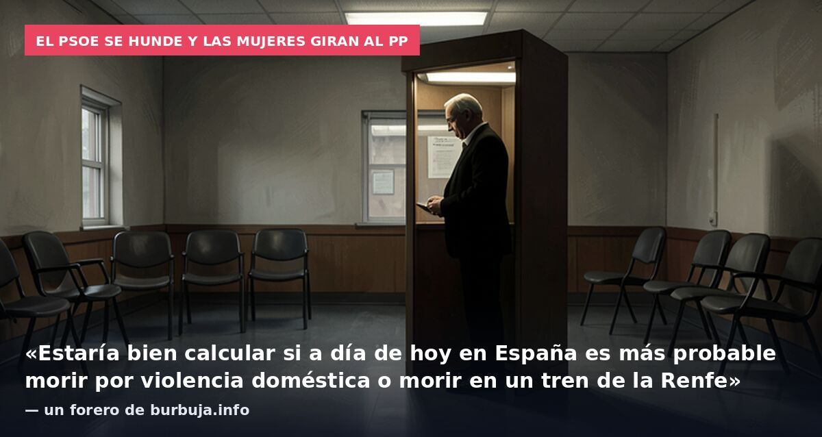 Pánico total en Ferraz: por primera vez PSOE baja de 100 escaños, las mujeres migran masivamente al PP