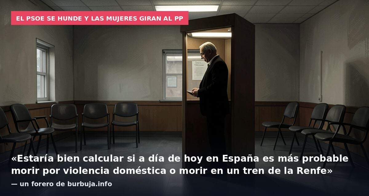 Pánico total en Ferraz: por primera vez PSOE baja de 100 escaños, las mujeres migran masivamente al PP