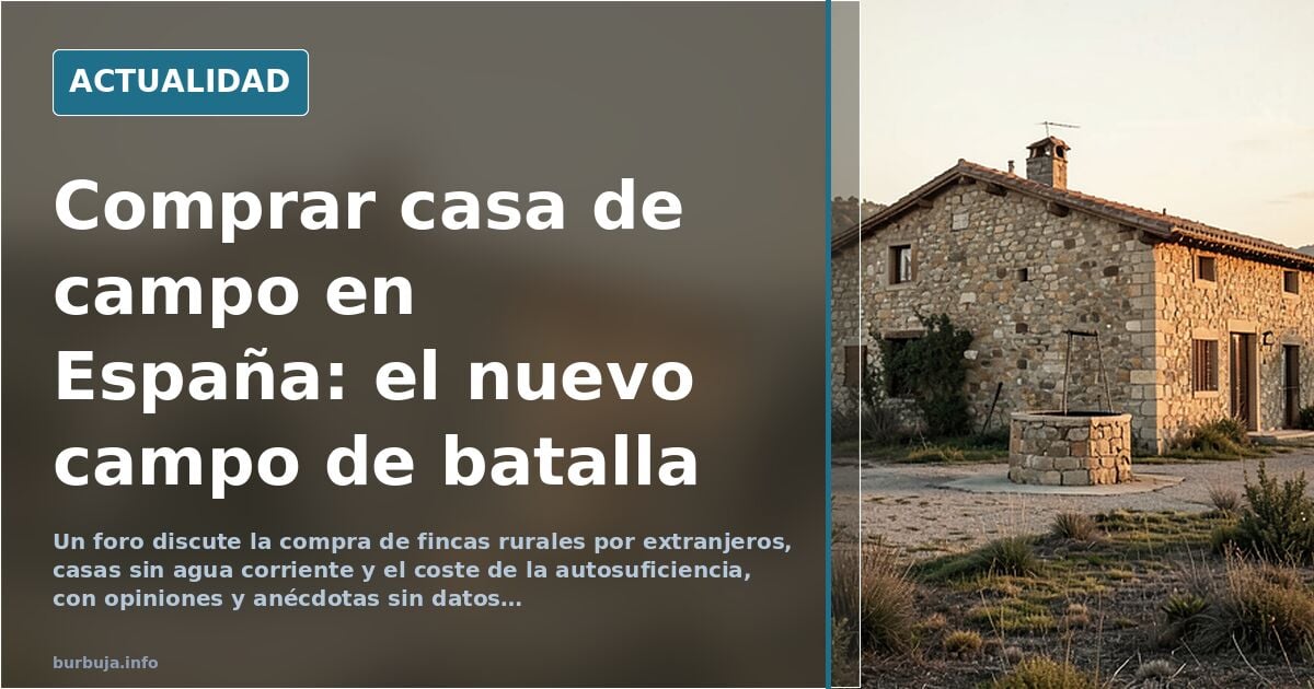 Debate sobre extranjeros que compran casas de campo en España