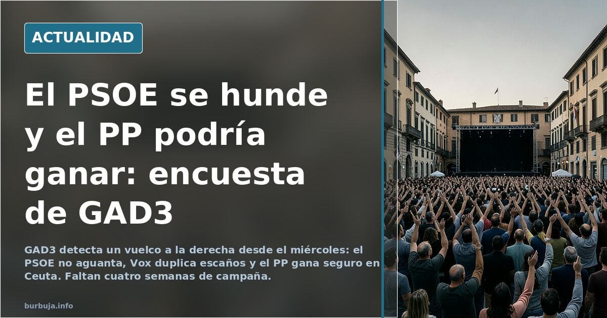 El PSOE se viene abajo en las encuestas