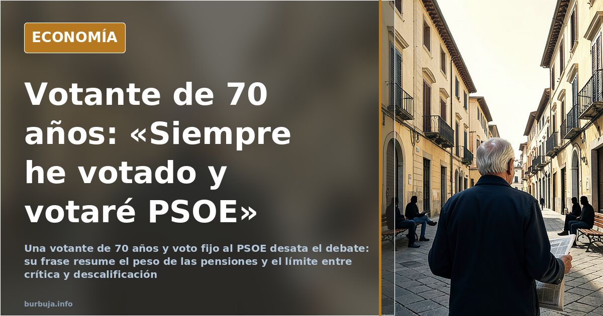 Imagen ilustrativa del debate sobre el voto de las personas mayores y el peso de las pensiones