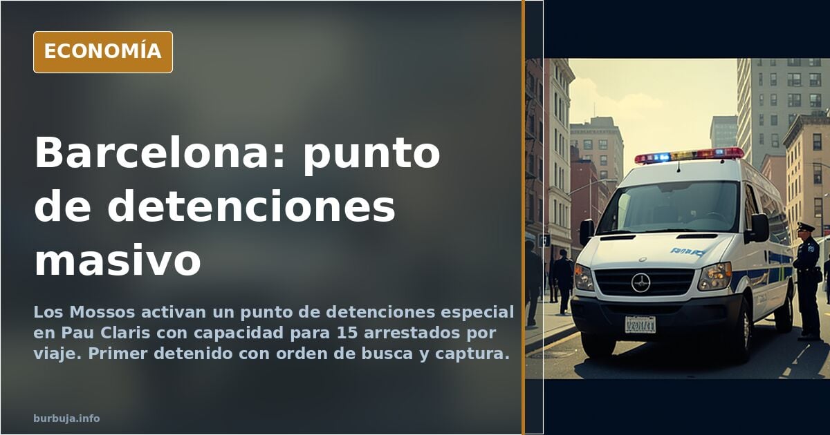 Disturbios en Barcelona: Mossos activan un punto de detenciones especial