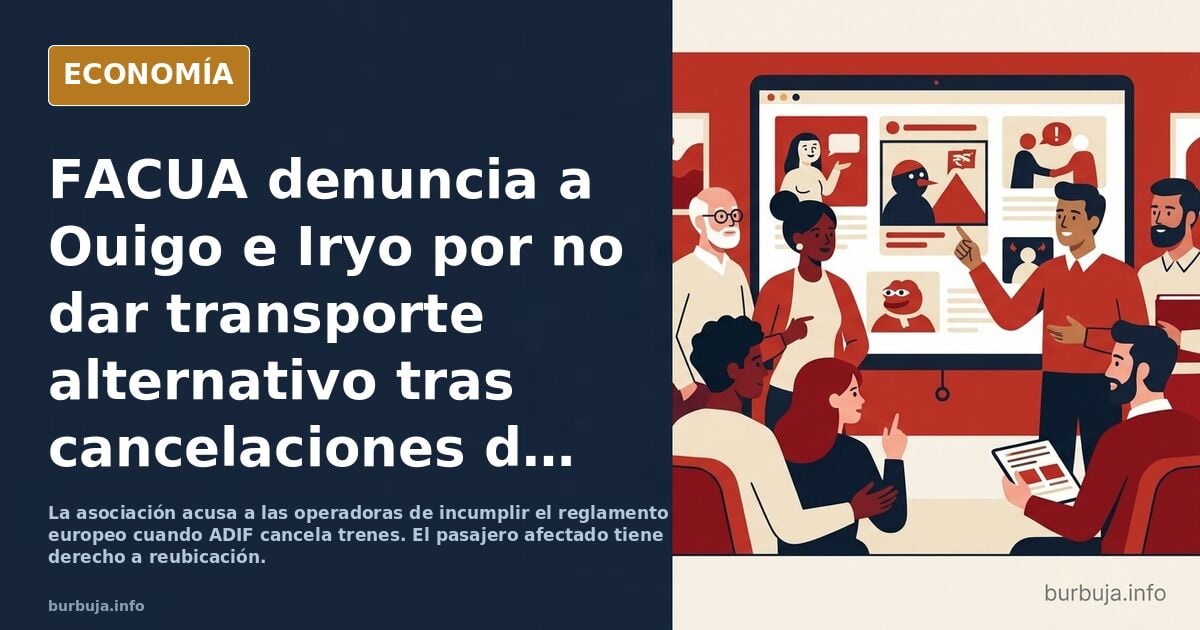 Subvencionado de la PESOE denuncia a Ouigo e Iryo por  no ofrecer transporte alternativo a los pasajeros de los viajes cancelados por culpa de ADIF.