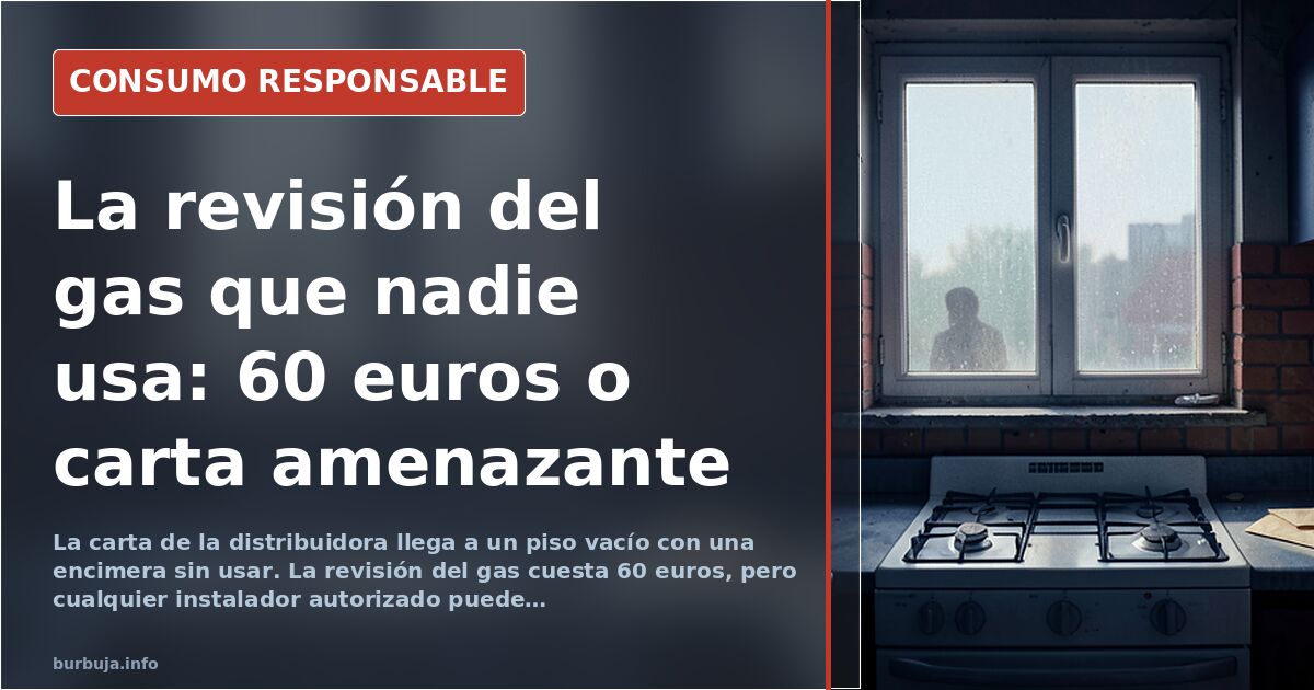 Revisión del gas: 60 euros para una encimera que nadie usa