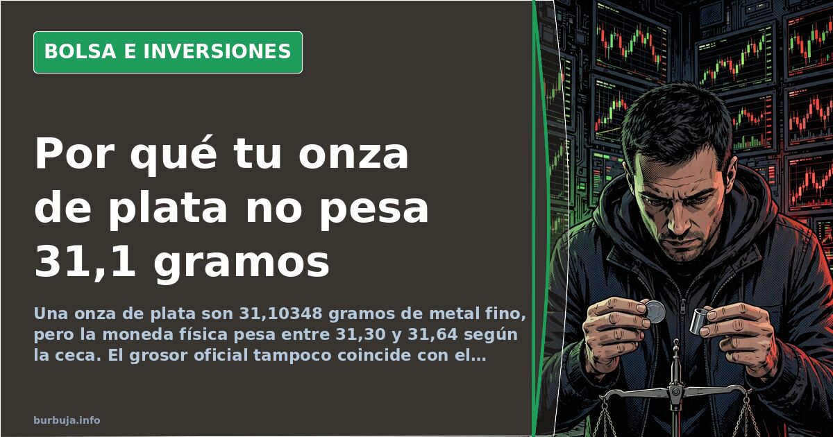 Una onza de plata pesa 31,1 gramos, pero casi ninguna los clava