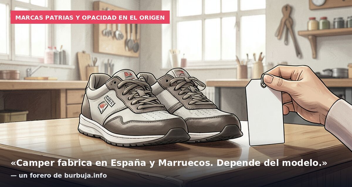 Marcas patrias y opacidad en el origen: «Camper fabrica en España y Marruecos. Depende del modelo.» — un forero de burbuja.info