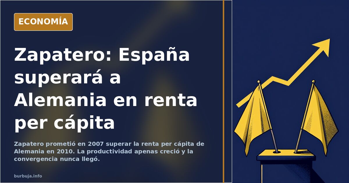 Zapatero versprach 2010 die Überholung Deutschlands beim Pro-Kopf-Einkommen