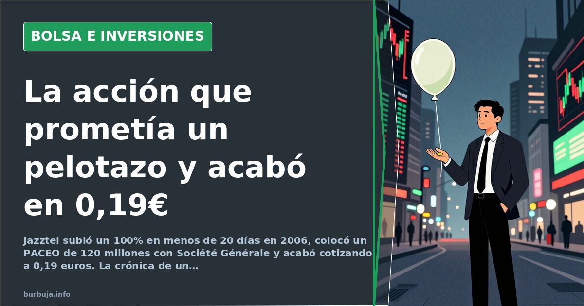 Jazztel: From 101% Gains to a 0.19 Euro Floor