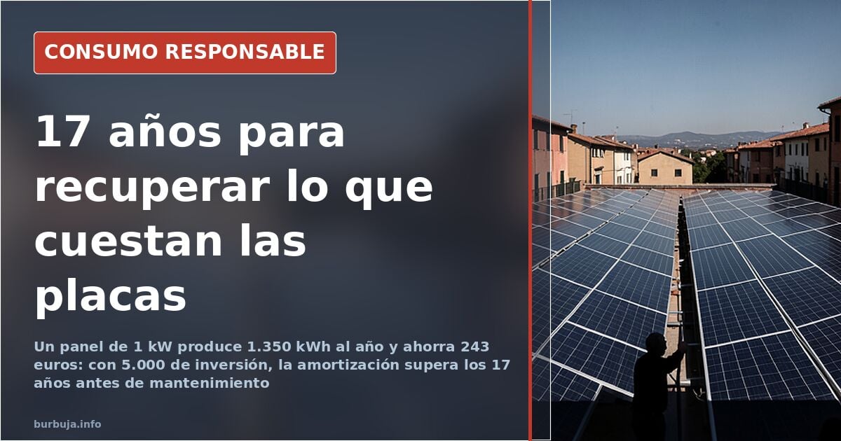 Solar panels: 17 years to recoup a €5,000 investment