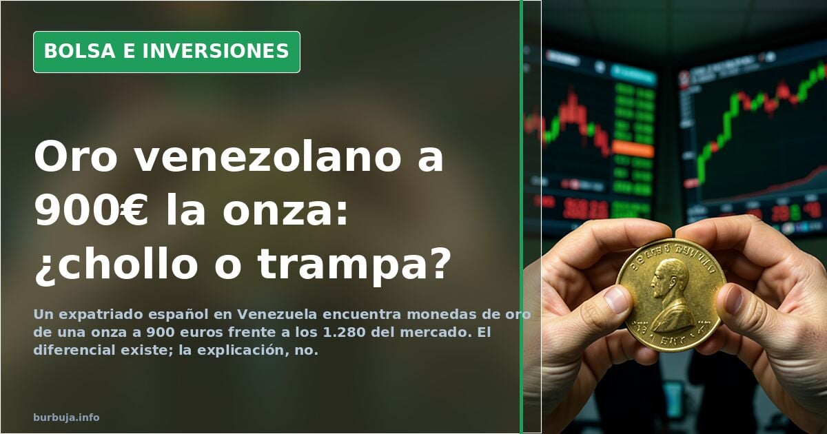 Venezuelan gold at 900 euros an ounce: doubts and suspicions