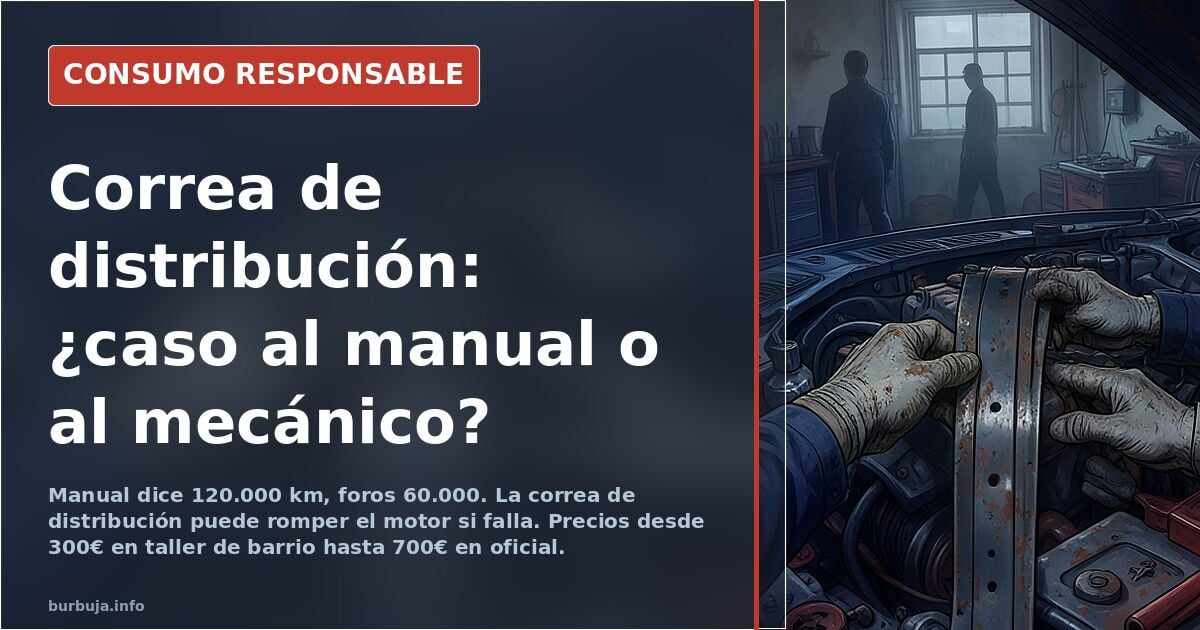 Timing belt: manual says 120,000 km, but mechanics warn not to wait