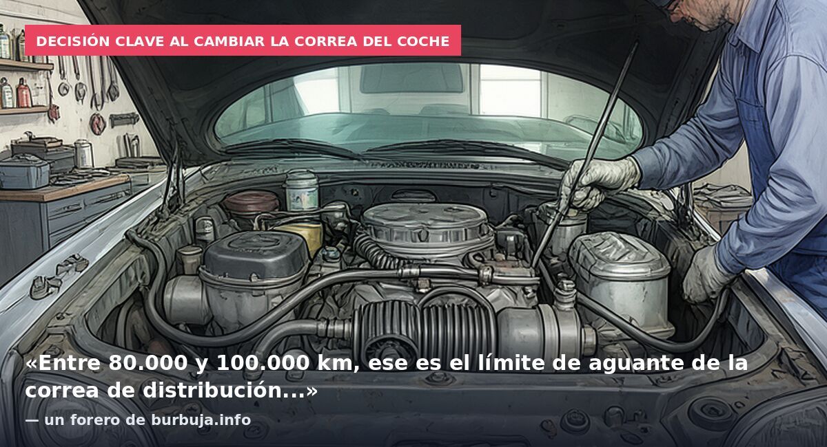 Decisión clave al cambiar la correa del coche: «Entre 80.000 y 100.000 km, ese es el límite de aguante de la correa de distribución...» — un forero de burbuja.info