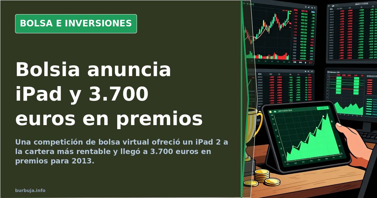Gráficos de velas japonesas en una pantalla bursátil oscura durante una competición de carteras virtuales con premios
