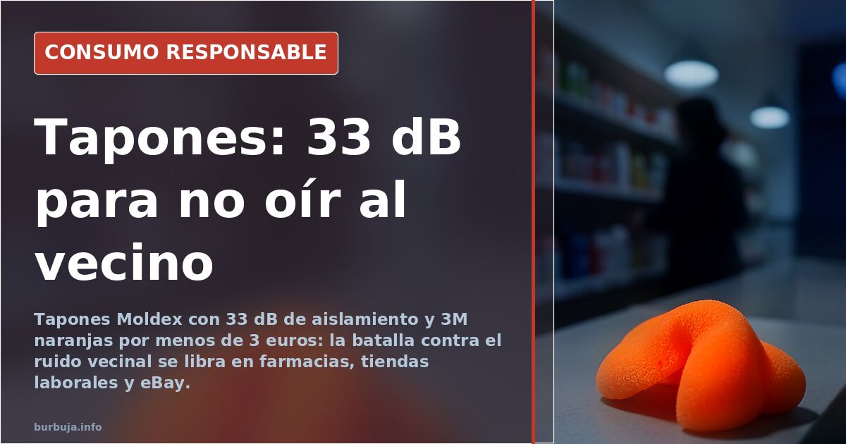 Tapones para los oídos de espuma y silicona sobre una mesa, mostrando diferentes modelos para aislar el ruido