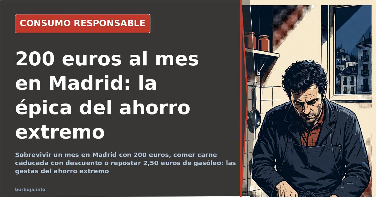 Vivir un mes en Madrid con 200 euros: gestas del ahorro extremo