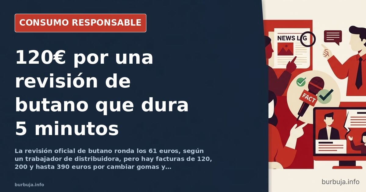 Butane gas inspection in Spain: €120 for new hoses and clamps