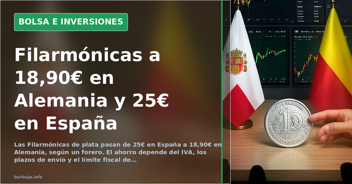 Comprar oro y plata en Alemania: hasta un 25% más barato
