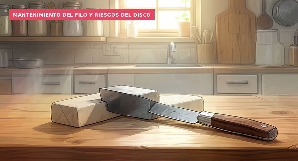 Mantenimiento del filo y riesgos del disco