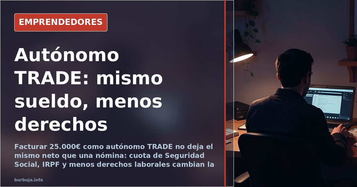 Spain: invoicing €25,000 as a self-employed TRADE worker isn't the same as earning €25,000