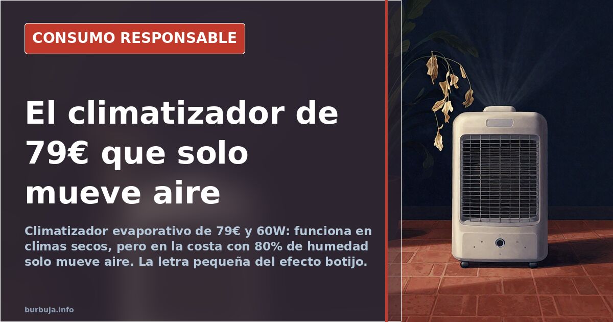 Evaporative cooler: 60W that doesn't cool as promised