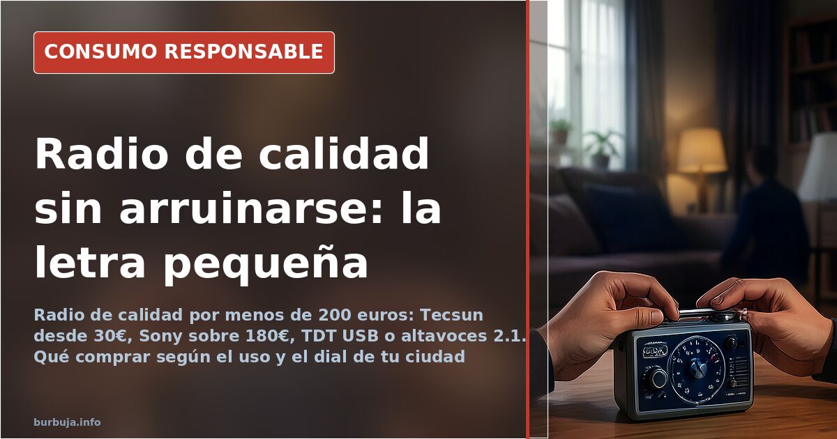 Radio de calidad por menos de 200 euros: qué comprar