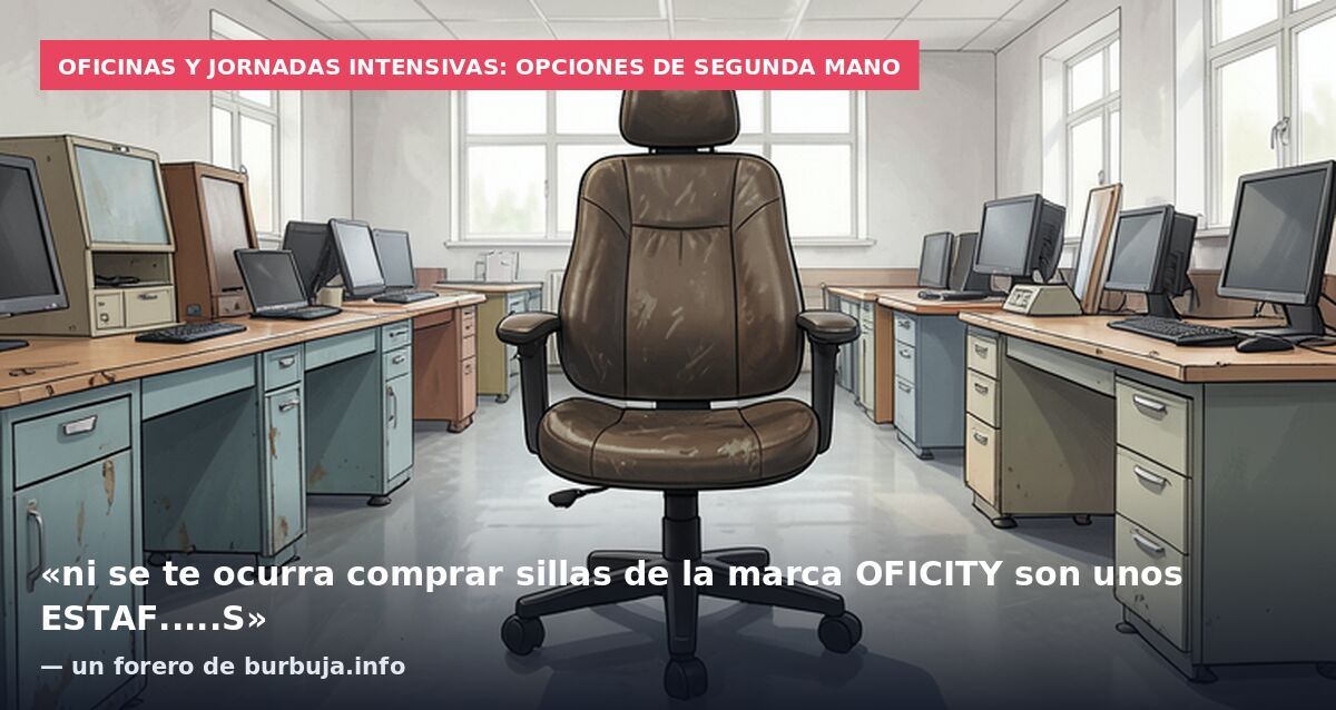 Oficinas y jornadas intensivas: opciones de segunda mano: «ni se te ocurra comprar sillas de la marca OFICITY son unos ESTAF.....S» — un forero de burbuja.info