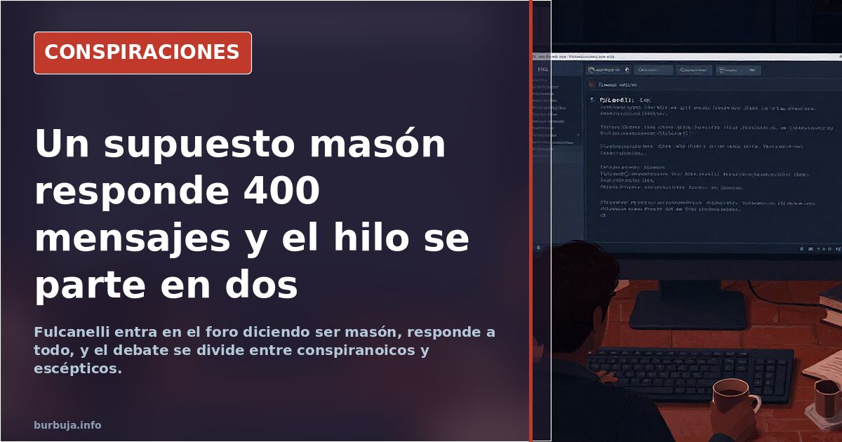Un supuesto masón responde 400 mensajes y el hilo se parte en dos