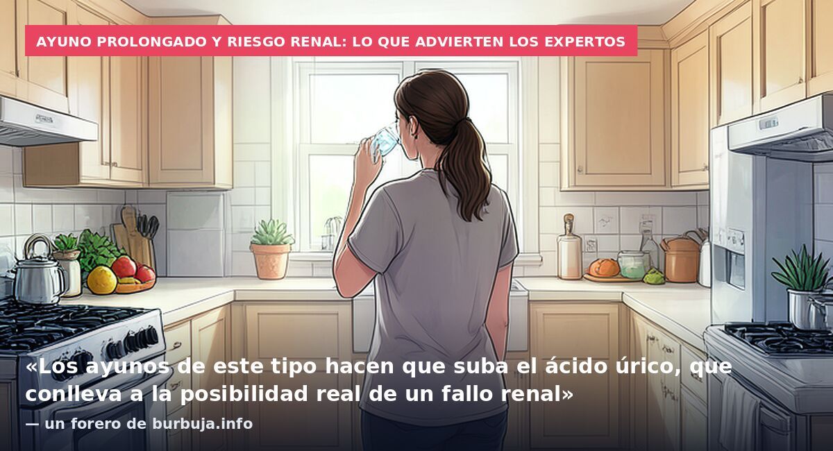 Ayuno prolongado y riesgo renal: lo que advierten los expertos: «Los ayunos de este tipo hacen que suba el ácido úrico, que conlleva a la posibilidad real de un fallo renal» — un forero de burbuja.info