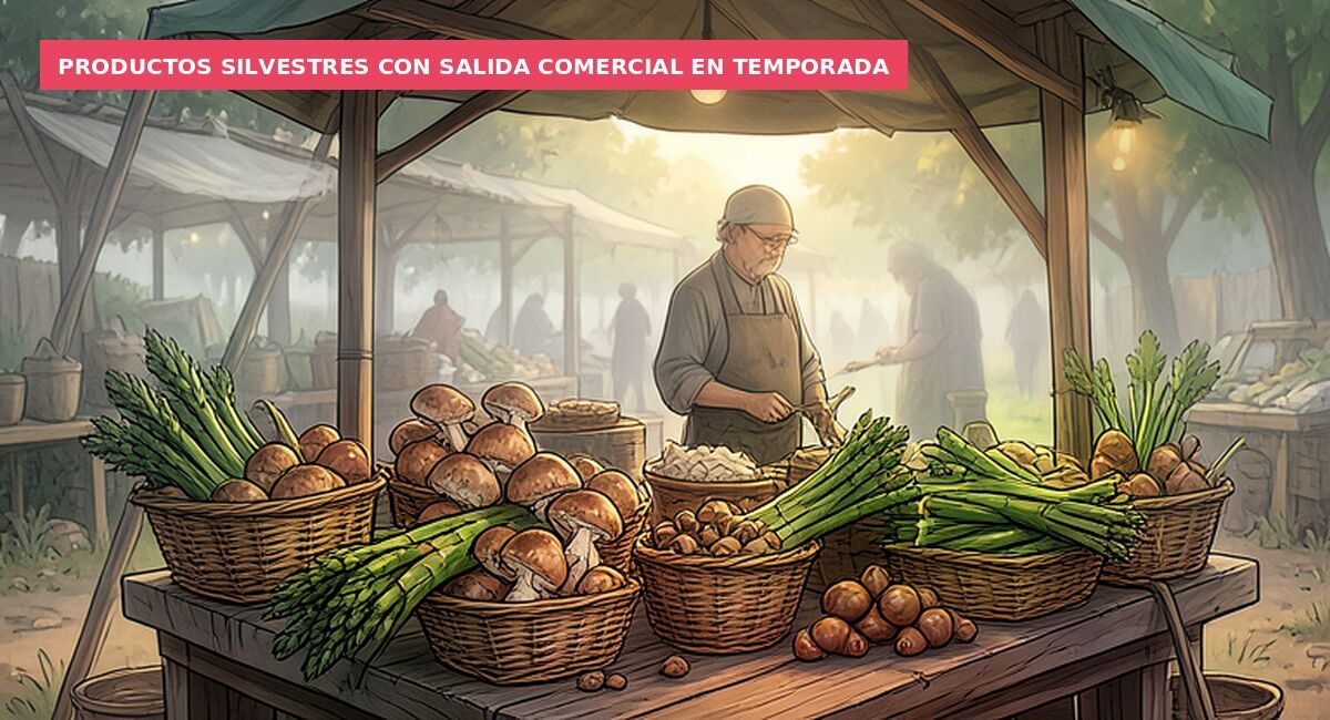 Productos silvestres con salida comercial en temporada