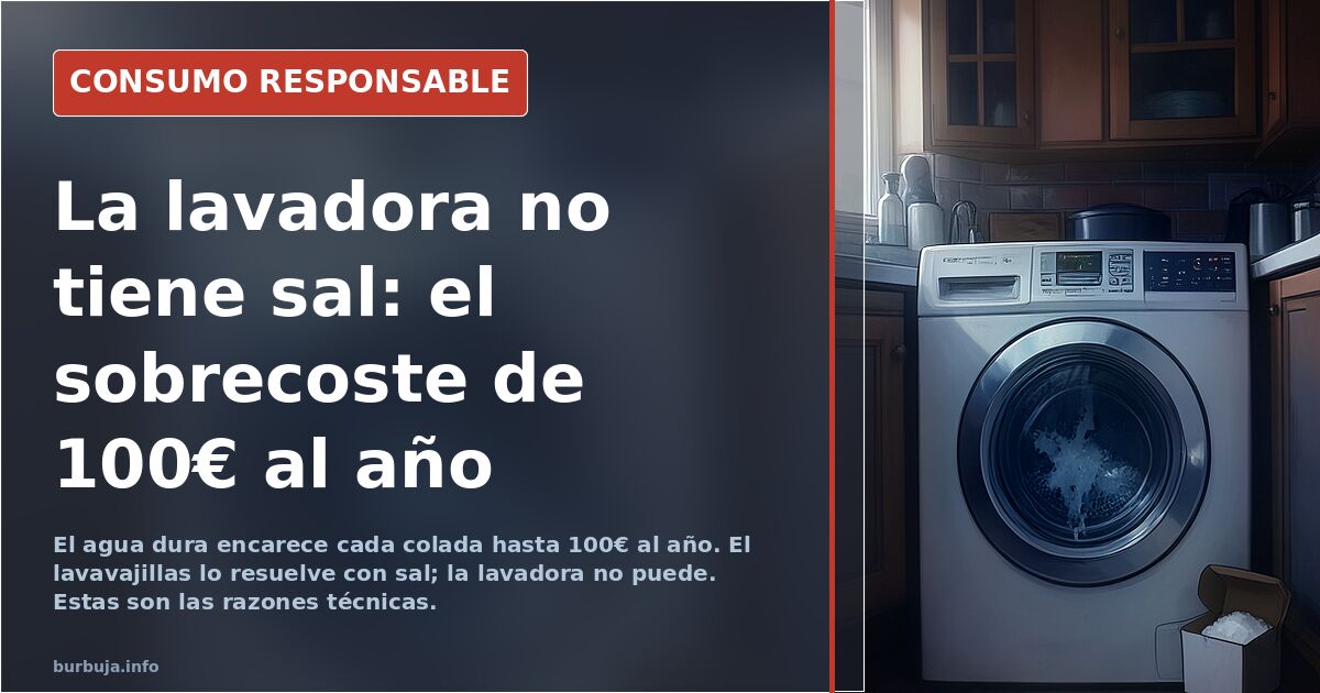 Por qué la lavadora no lleva descalcificador y el lavavajillas sí