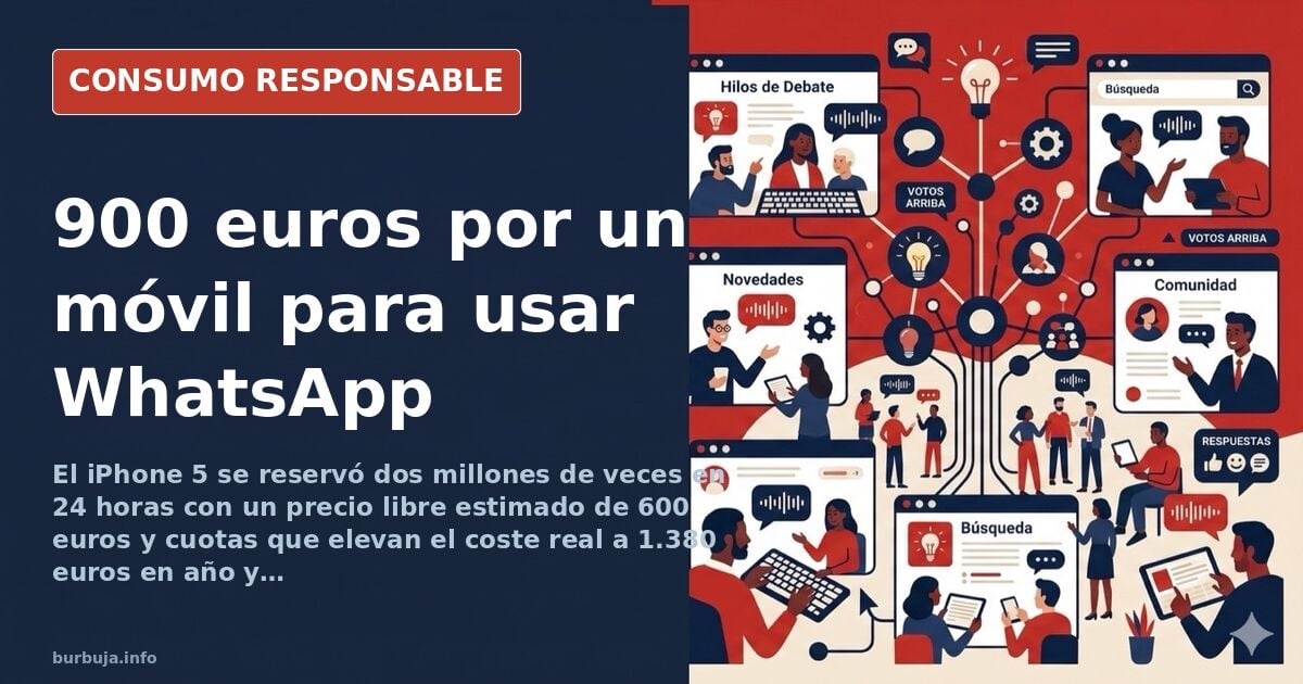 Smartphone de gama alta expuesto en una tienda de telefonía con etiqueta de precio de 900 euros