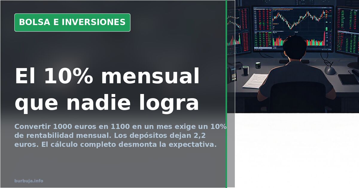 De 1000 a 1100 euros en un mes: el 10% que nadie encuentra