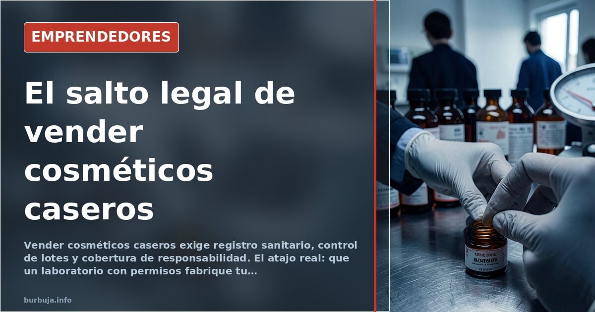 Botes de crema cosmética artesanal sobre una mesa de trabajo, con etiquetas sin marca y utensilios de laboratorio casero