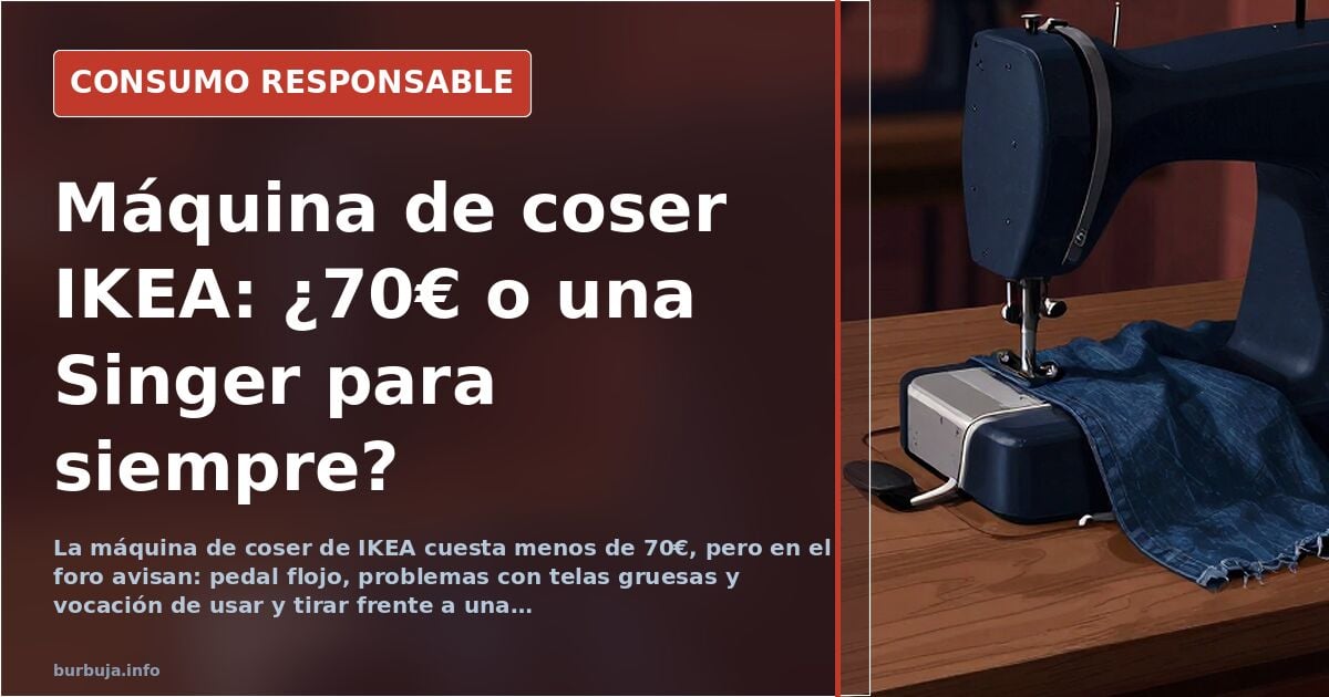 IKEA sewing machine: 70 euros vs the classic Singer